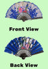 BookMyCostume Assorted Plastic Japanese Dance Fan – Elegant Fancy Dress Costume Accessories for Kids & Adults| Perfect for Group Annual Day Dances